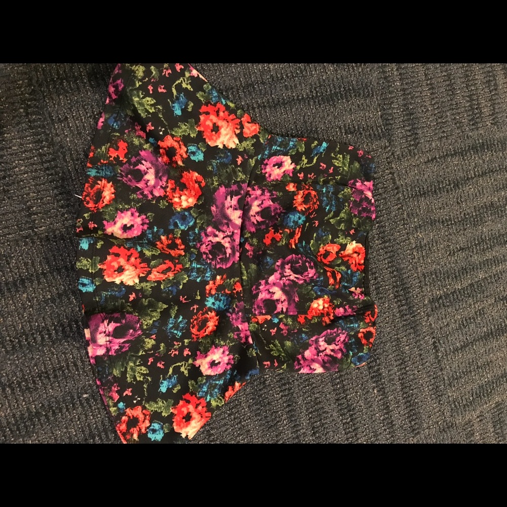 Peplum strapless floral top